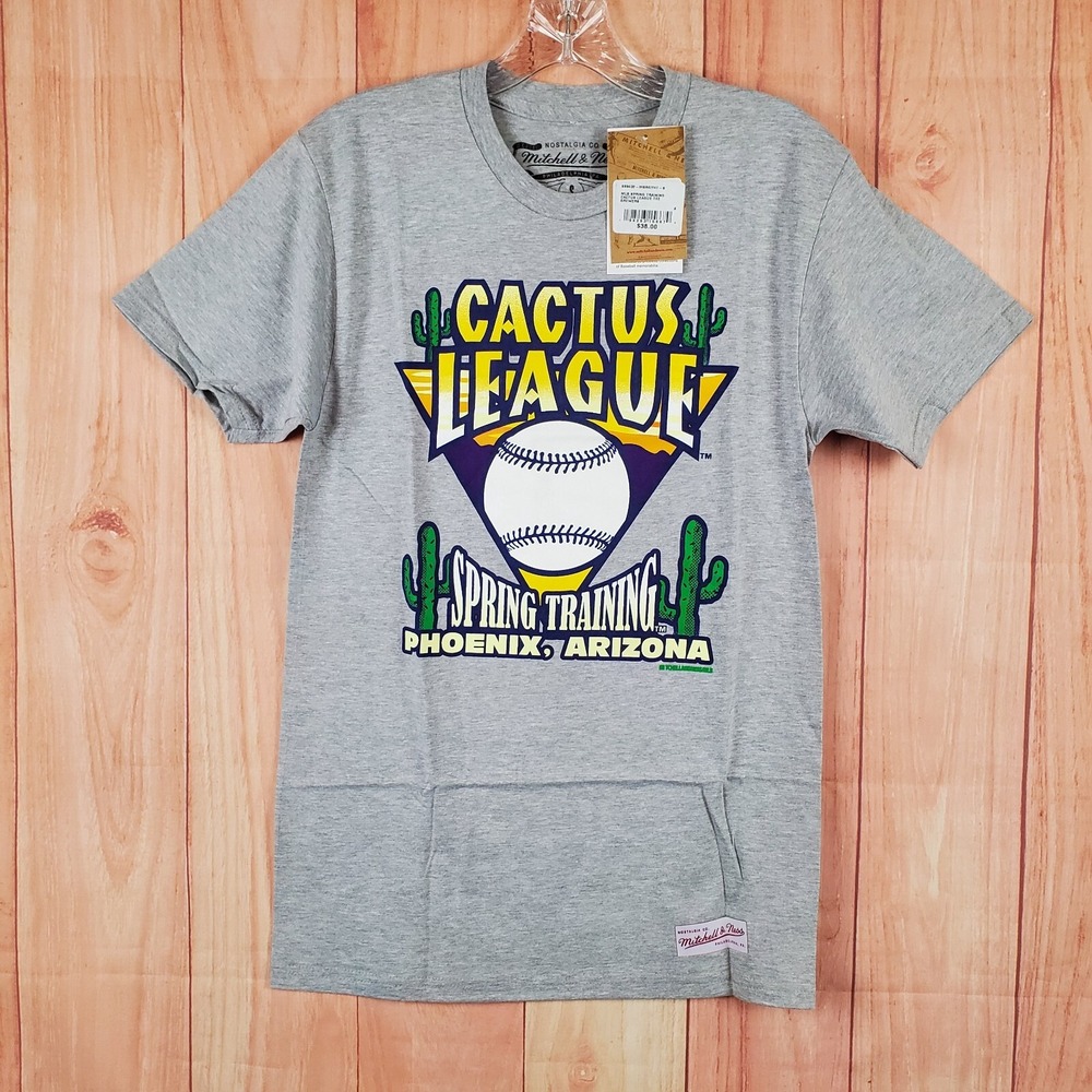 Mitchell & Ness Mens T-Shirt Small Gray Cotton Milwaukee Brewers MLB Shirt
